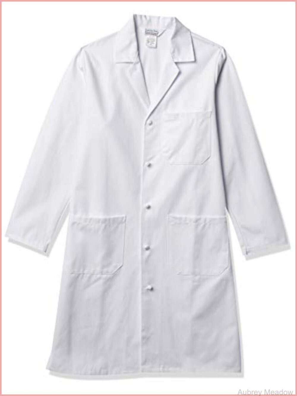 Unisex Knot Button Lab Coat, 41" Length, Cotton Blend, 5 Button